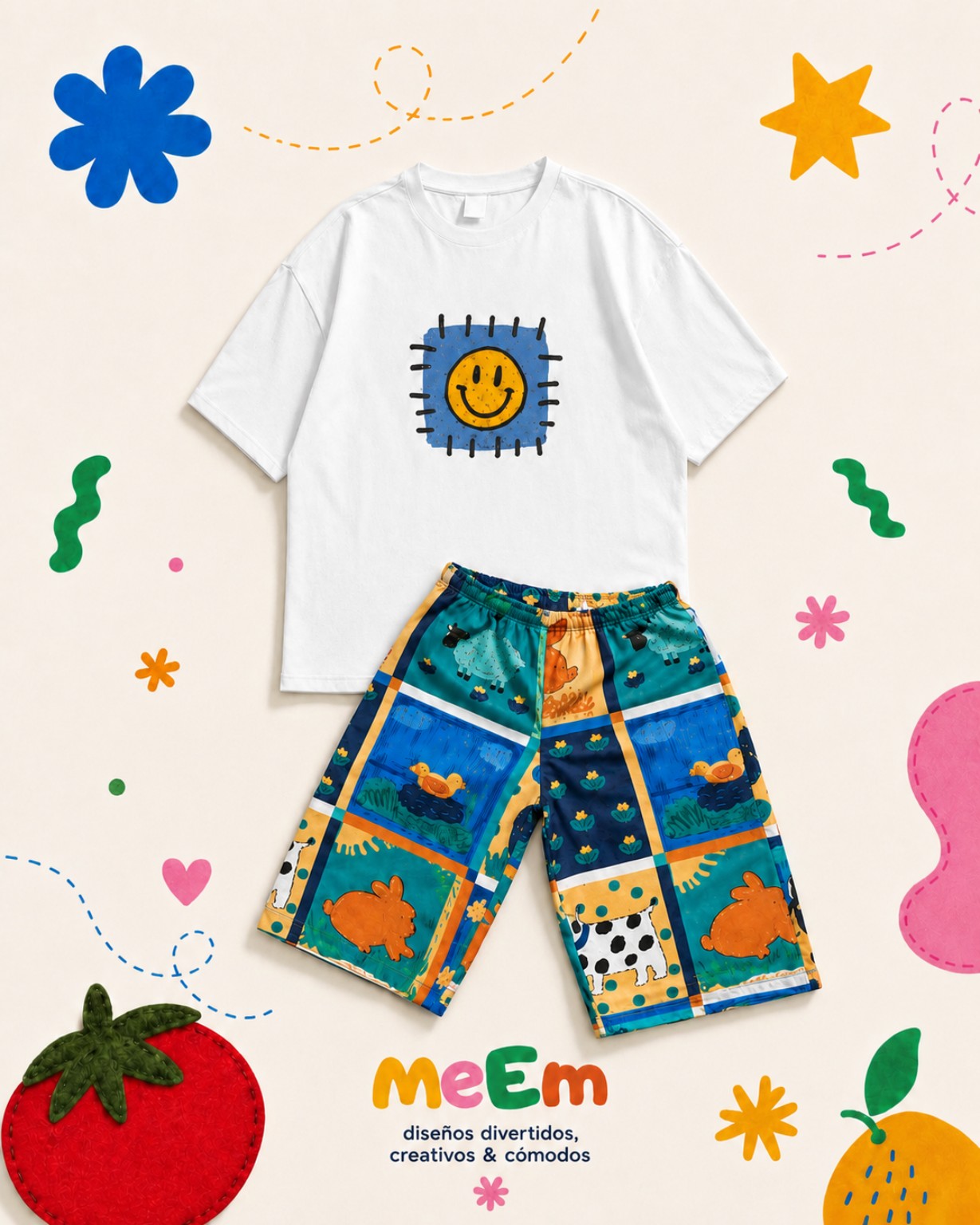 Polera Smile + Pantalón Granja